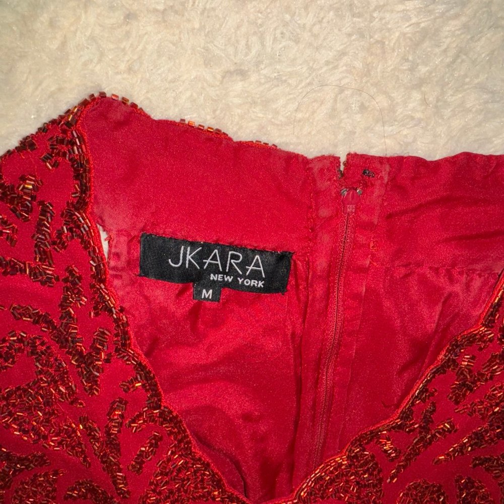 J Kara Red Beaded Tank Top - Picture 7 of 11